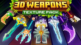 Thumbnail of the Minecraft Bedrock Marketplace product 3D-Waffen-Texturpaket created by Heropixel Games.