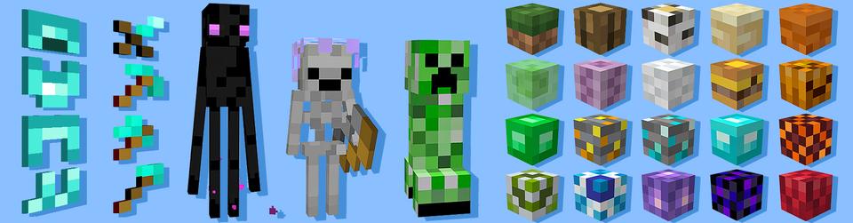 Panorama of the Minecraft Bedrock Marketplace product 4Bit Craft created by Heropixel Games.