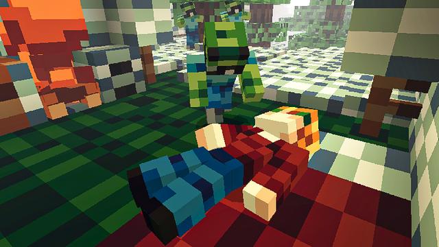 Screenshot of the Minecraft Bedrock Marketplace product 4Bit Horror created by Heropixel Games.