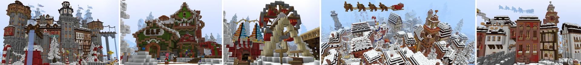 Panorama of the Minecraft Bedrock Marketplace product Advanced Winter created by Heropixel Games.