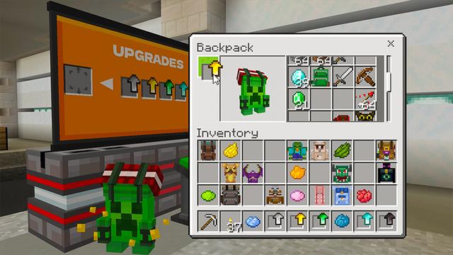 Screenshot of the Minecraft Bedrock Marketplace product Backpacks Expansion created by Heropixel Games.