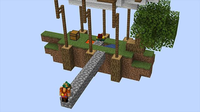 Screenshot of the Minecraft Bedrock Marketplace product Biome Skyblock created by Heropixel Games.