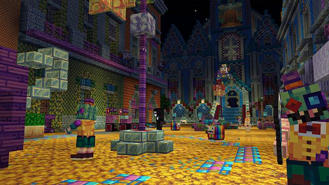 Screenshot of the Minecraft Bedrock Marketplace product Circus Textures created by HeroPixels.