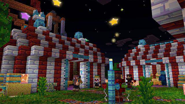 Screenshot of the Minecraft Bedrock Marketplace product Circus Textures created by HeroPixels.