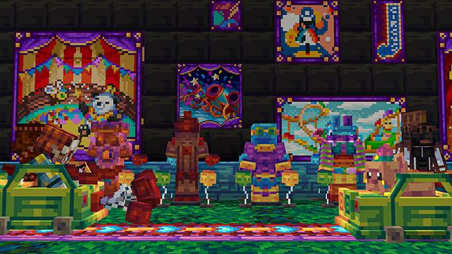 Screenshot of the Minecraft Bedrock Marketplace product Circus Textures created by HeroPixels.