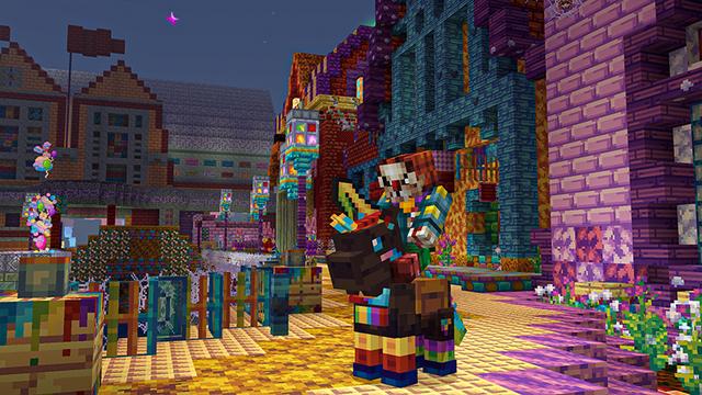 Screenshot of the Minecraft Bedrock Marketplace product Circus Textures created by HeroPixels.