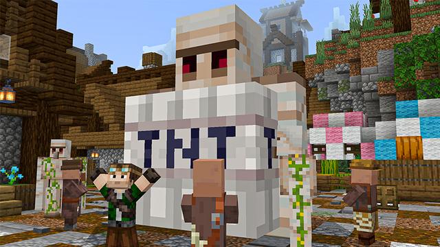 Screenshot of the Minecraft Bedrock Marketplace product GIANT TNT Add-On created by HeroPixels.
