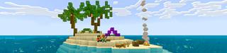 Panorama of the Minecraft Bedrock Marketplace product Island Survival created by Heropixel Games.