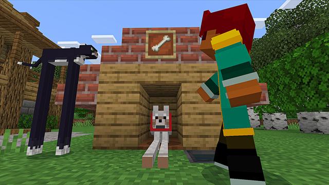 Screenshot of the Minecraft Bedrock Marketplace product Long Legs Mobs created by Heropixel Games.
