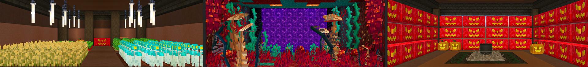 Panorama of the Minecraft Bedrock Marketplace product Millionaire Horror Mansion created by Heropixel Games.