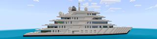 Panorama of the Minecraft Bedrock Marketplace product Millionaire Yacht created by Heropixel Games.