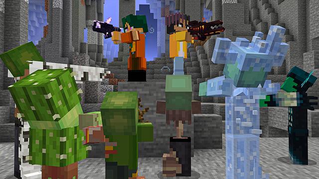 Screenshot of the Minecraft Bedrock Marketplace product More Zombies created by Heropixel Games.