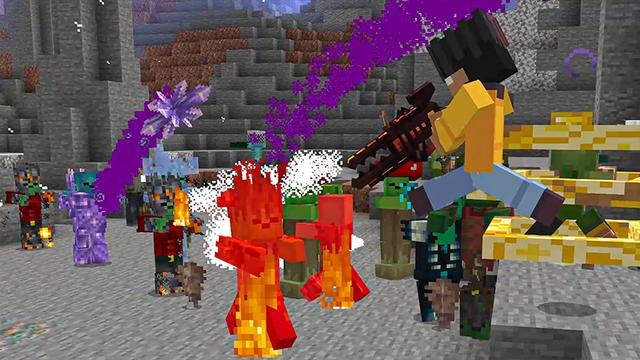 Screenshot of the Minecraft Bedrock Marketplace product More Zombies created by Heropixel Games.