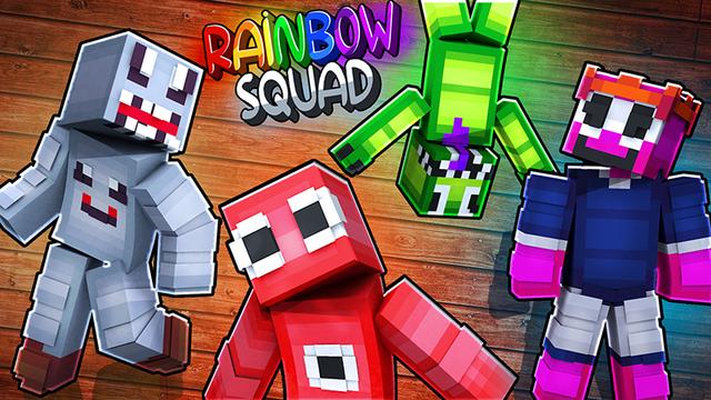 Thumbnail of the Minecraft Bedrock Marketplace product Rainbow Squad created by Heropixel Games.