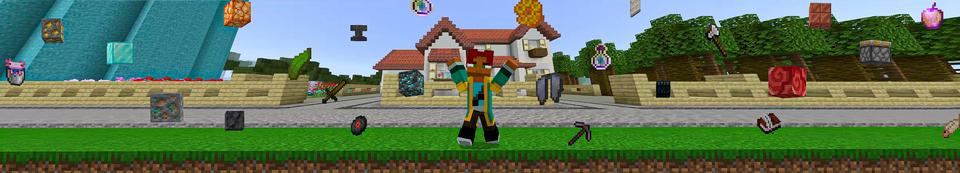Panorama of the Minecraft Bedrock Marketplace product Items aléatoires Rain created by Heropixel Games.