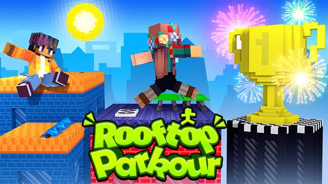 Thumbnail of the Minecraft Bedrock Marketplace product Rooftop Parkour created by Heropixel Games.