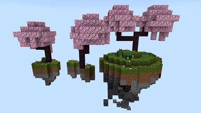 Screenshot of the Minecraft Bedrock Marketplace product Skyblock: Caves created by Heropixel Games.