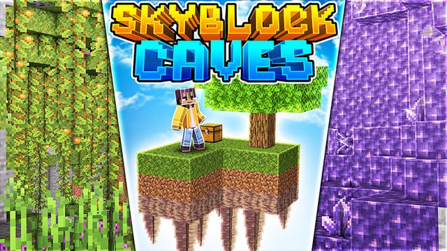 Thumbnail of the Minecraft Bedrock Marketplace product Skyblock: Höhlen created by Heropixel Games.