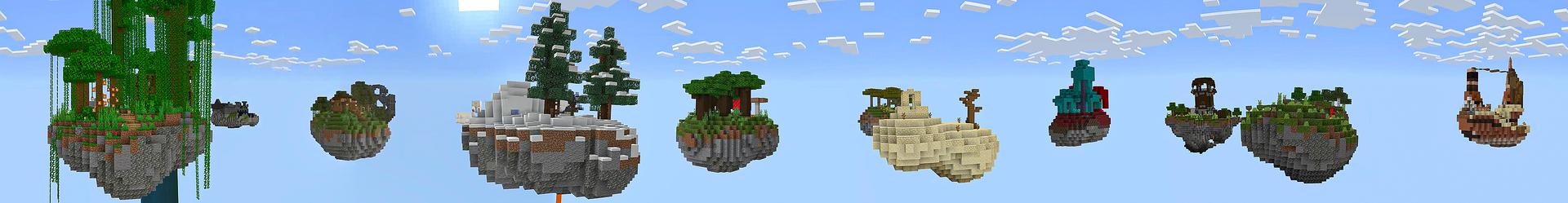 Panorama of the Minecraft Bedrock Marketplace product Skyblock Classic created by Heropixel Games.