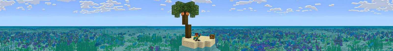 Panorama of the Minecraft Bedrock Marketplace product Survival Island created by Heropixel Games.
