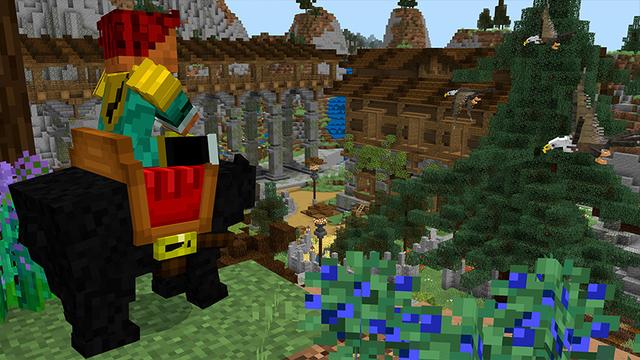 Screenshot of the Minecraft Bedrock Marketplace product Taiga Survival created by Heropixel Games.
