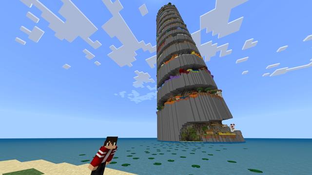Screenshot of the Minecraft Bedrock Marketplace product Parkour Spiral 3 created by Hielke Maps.