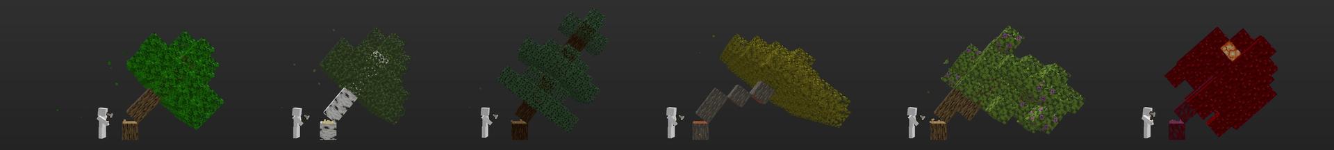 Panorama of the Minecraft Bedrock Marketplace product TreeCapitator Add-On created by Hielke Maps.