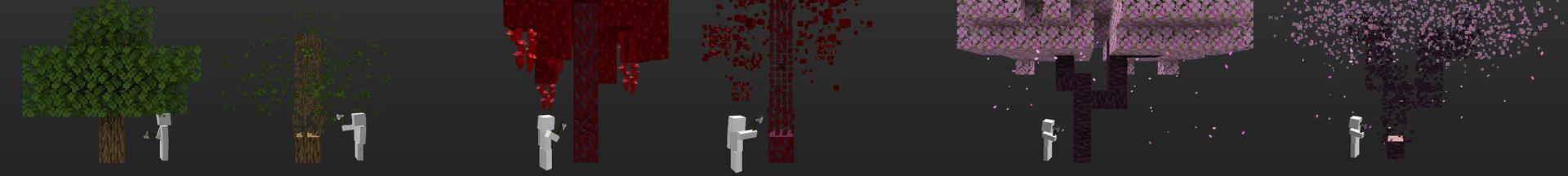 Panorama of the Minecraft Bedrock Marketplace product Add-Ons TreeCapitator created by Hielke Maps.
