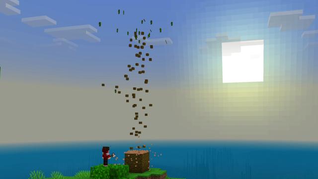 Screenshot of the Minecraft Bedrock Marketplace product Add-Ons TreeCapitator created by Hielke Maps.
