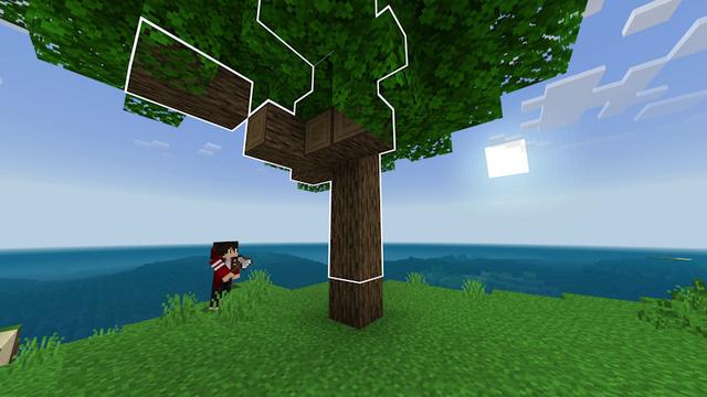 Screenshot of the Minecraft Bedrock Marketplace product Add-Ons TreeCapitator created by Hielke Maps.