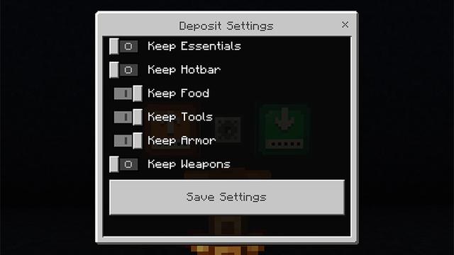 Screenshot of the Minecraft Bedrock Marketplace product Sort Your Inventory Add-On created by Hog5kull.