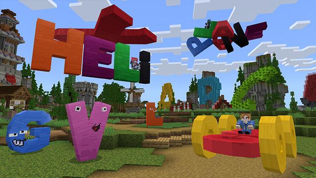Screenshot of the Minecraft Bedrock Marketplace product Alphabet created by Honeyfrost.