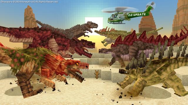 Screenshot of the Minecraft Bedrock Marketplace product Dinosaurs Add-On created by Honeyfrost.