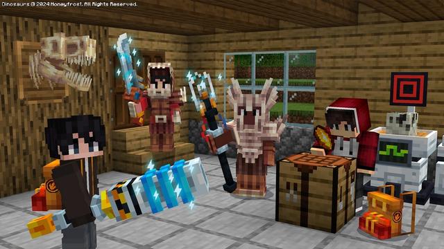 Screenshot of the Minecraft Bedrock Marketplace product Dinosaurs Add-On created by Honeyfrost.