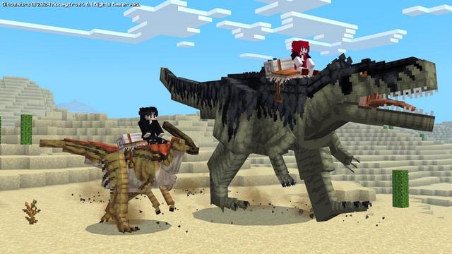 Screenshot of the Minecraft Bedrock Marketplace product Dinosaurs Add-On created by Honeyfrost.