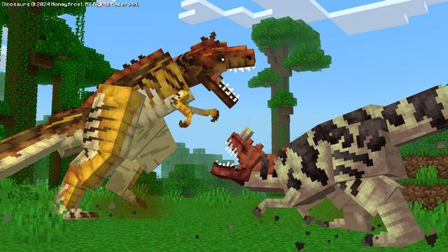 Screenshot of the Minecraft Bedrock Marketplace product Dinosaurs Add-On created by Honeyfrost.