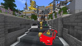 Screenshot of the Minecraft Bedrock Marketplace product Lucky Blocks created by Honeyfrost.