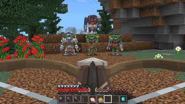 Screenshot of the Minecraft Bedrock Marketplace product Medieval Weapons created by Honeyfrost.
