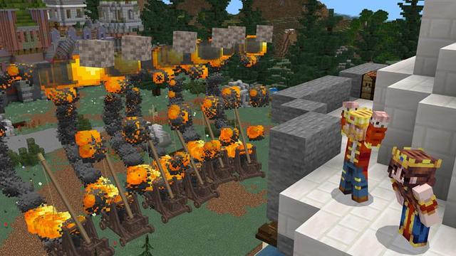 Screenshot of the Minecraft Bedrock Marketplace product Medieval Weapons created by Honeyfrost.