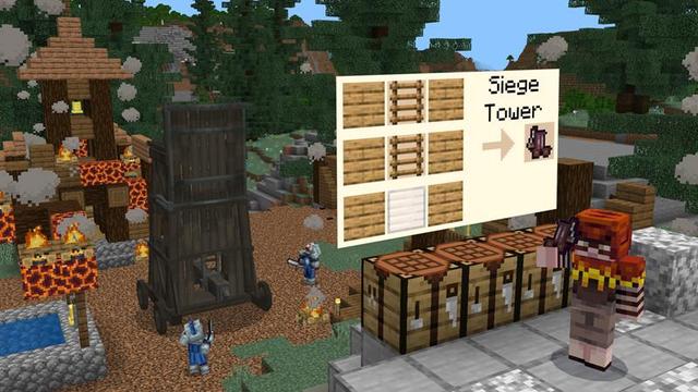 Screenshot of the Minecraft Bedrock Marketplace product Medieval Weapons created by Honeyfrost.