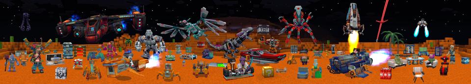 Panorama of the Minecraft Bedrock Marketplace product MULTIPACK SCI-FI created by Honeyfrost.