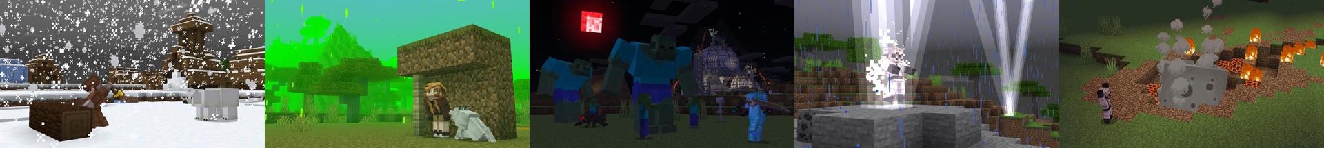 Panorama of the Minecraft Bedrock Marketplace product Natural Disasters created by Honeyfrost.