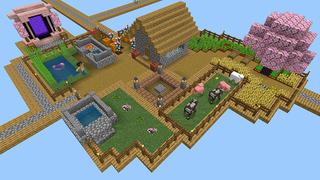 Screenshot of the Minecraft Bedrock Marketplace product ONE BLOCK++ created by Honeyfrost.