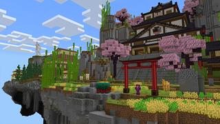 Screenshot of the Minecraft Bedrock Marketplace product ONE BLOCK++ created by Honeyfrost.