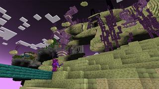 Screenshot of the Minecraft Bedrock Marketplace product ONE BLOCK++ created by Honeyfrost.