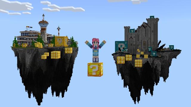 Screenshot of the Minecraft Bedrock Marketplace product One Block Sky Block [?] created by Honeyfrost.