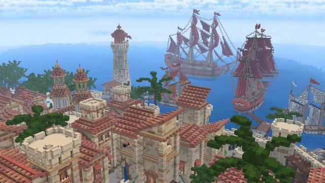 Screenshot of the Minecraft Bedrock Marketplace product Pirate Mashup created by Honeyfrost.