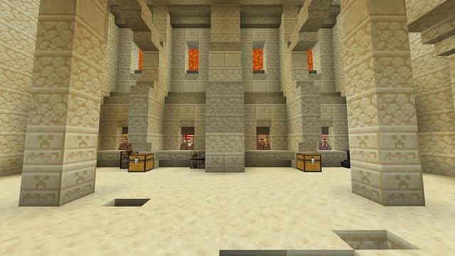 Screenshot of the Minecraft Bedrock Marketplace product Pyramid Base created by Honeyfrost.