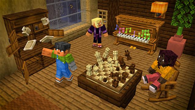 Screenshot of the Minecraft Bedrock Marketplace product Scary Furniture created by Honeyfrost.
