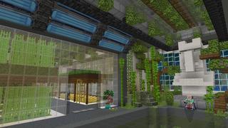 Screenshot of the Minecraft Bedrock Marketplace product Secret Waterfall Base created by Honeyfrost.